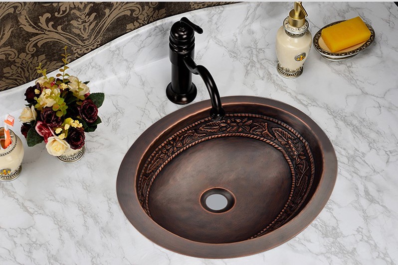 Tielt Oval Brass Antique Bronze Bathroom Sink